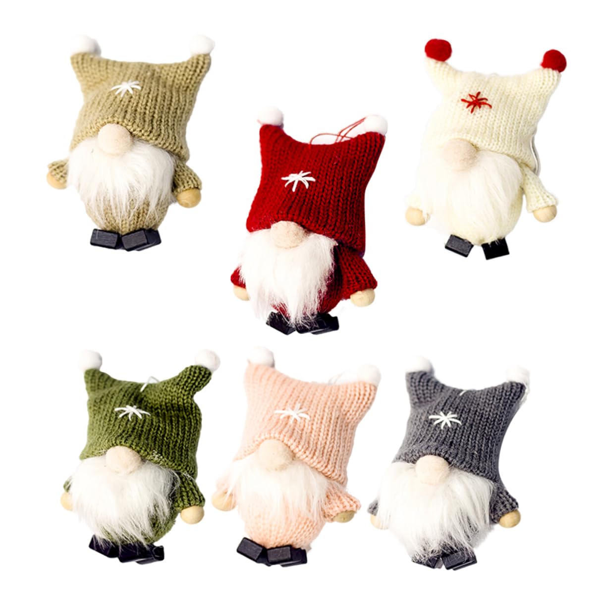 Amosfun STK Krippenschmuck Weihnachten Skandinavisch Weihnachtsmann Dekoration Verzierung Gefüllte Weihnachtswichtel Weihnachtszwerge Schwedische Tomte Ornament Nordisch Kunsthandwerk