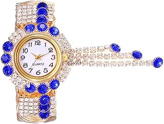 Woman Bangle Watch: Rhinestones Bracelet Wristwatch, Quartz Bracelet Watch, Universal Bangle Wristwatch, Adjustable Bangle Watch, Decorative Bracelet Watch for Woman Lady
