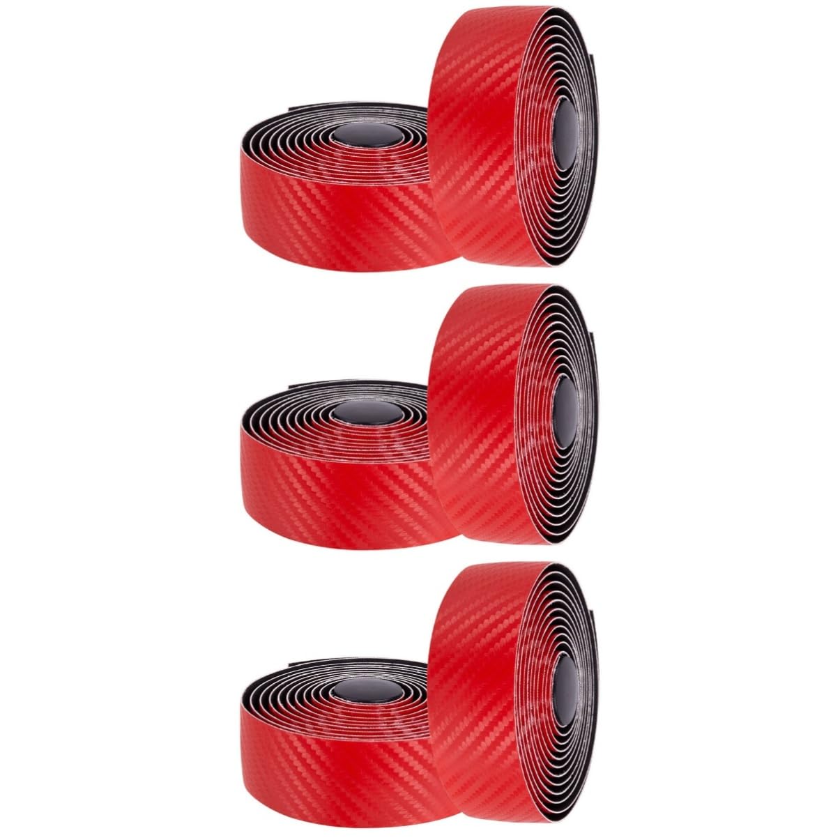Sosoport 6 Belt Per Manubrio Bici Fibra Di Carbonio Da Antiscivolo e Resistente Per Bici Da Corsa Rosso