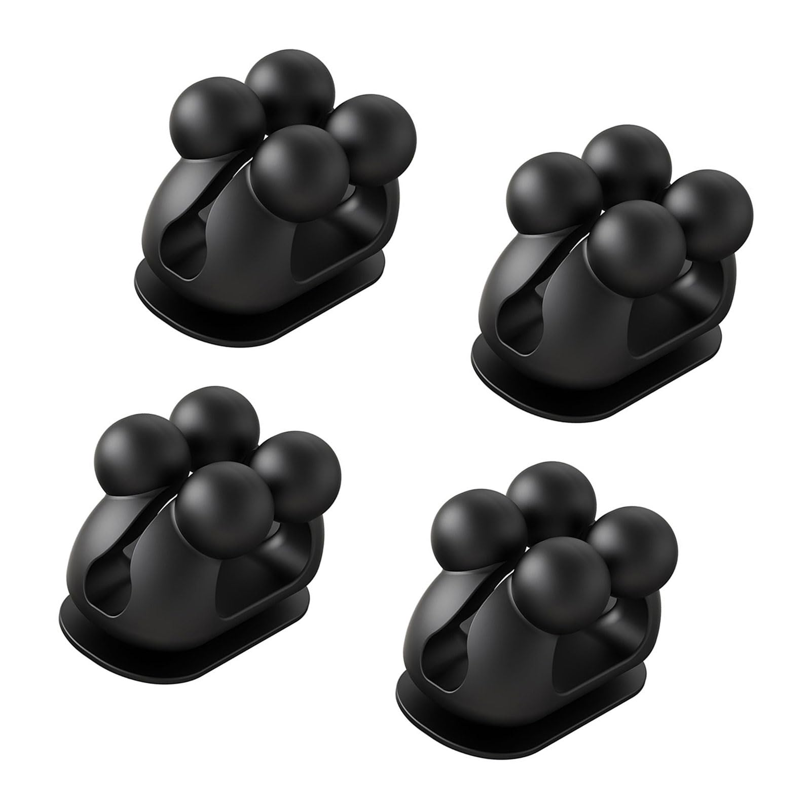 MICFENY Pack Of 4 Simple silicone Hooks Storage Hangers Silicone Adhesive Wall Hooks For Bathroom Toothbrush And Shaver Storage