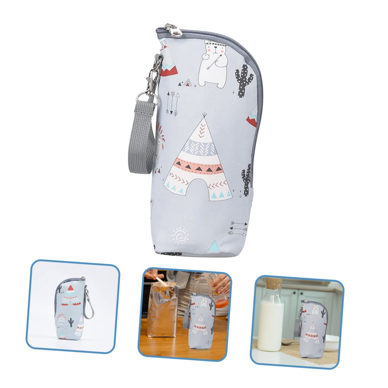 VICASKY 5piezas Bolsa Térmica para Biberones Aislante Pouch Portátil para Almacenamiento De Leche Infantil Compatible La Mayoría De Botellas De Alimentación