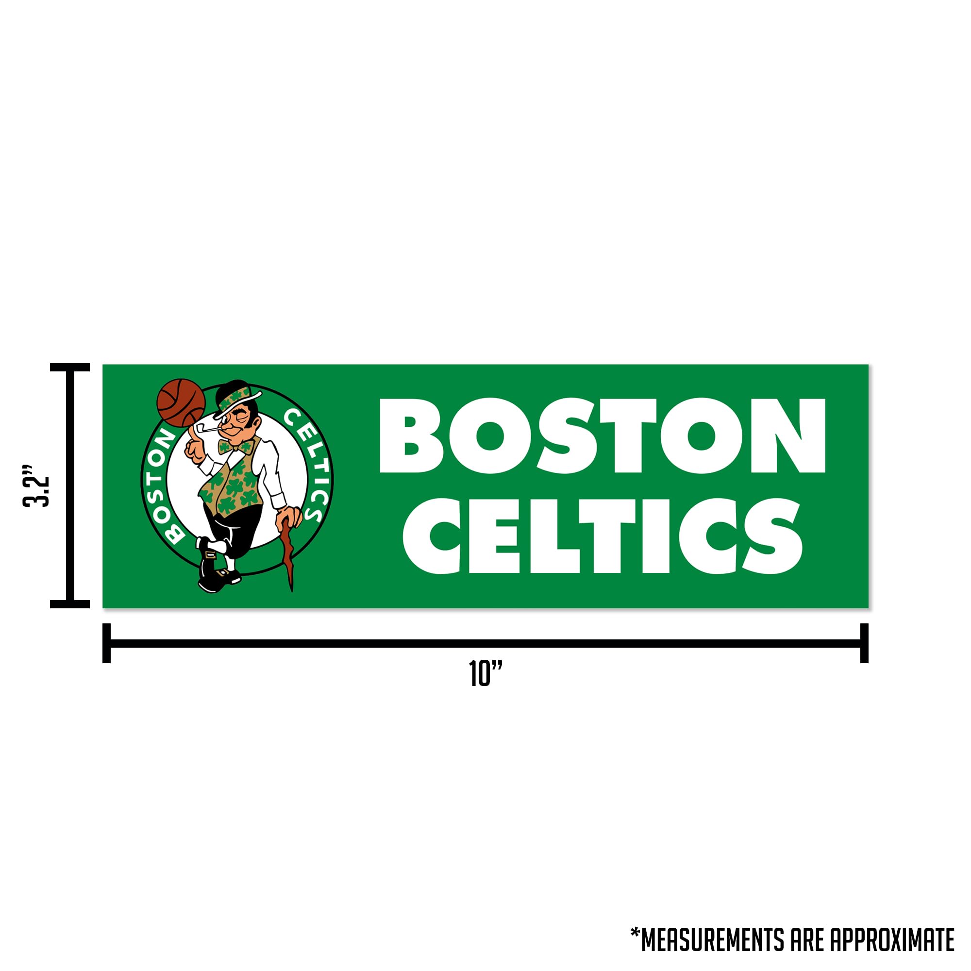 Rico Industries NBA Basketball Boston Celtics Aimant Team Spirit 4 x 10 – Voiture, décoration d'intérieur – Réfrigérateur, Bureau, Cuisine