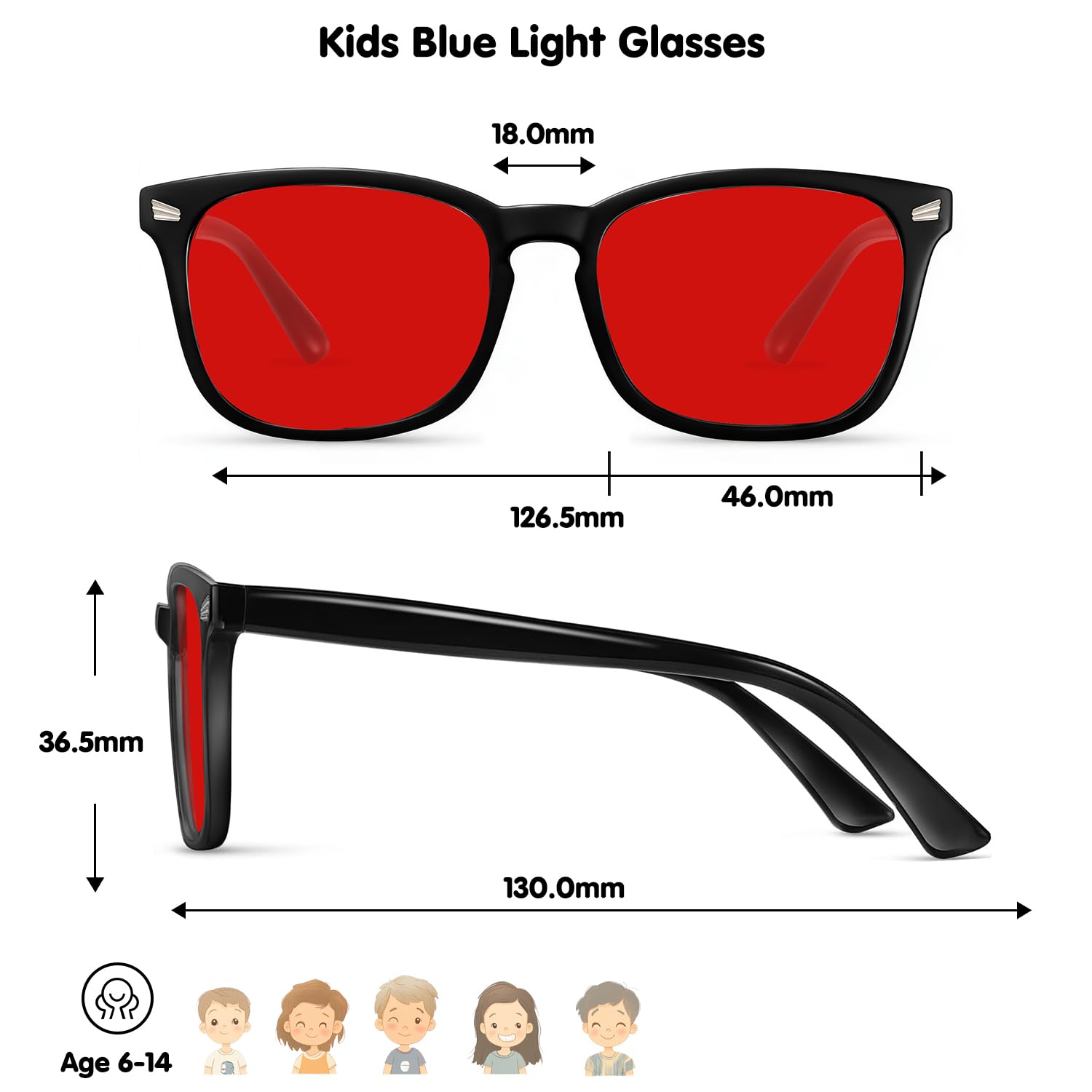 Lunettes anti-lumière bleue pour enfants, garçons, filles, adolescents, lunettes d'ordinateur avec cadre incassable et protection contre l'éblouissement