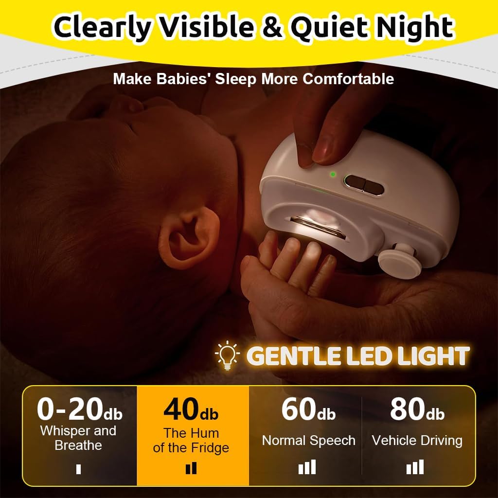 MVM Enterprise Electric Automatic Nail Clipper with Light & 2 Speeds Design, Nail Scraps Storage,USB Rechargeable Safety Fingernail Trimmer for Baby, Kids, Seniors and Adult 4