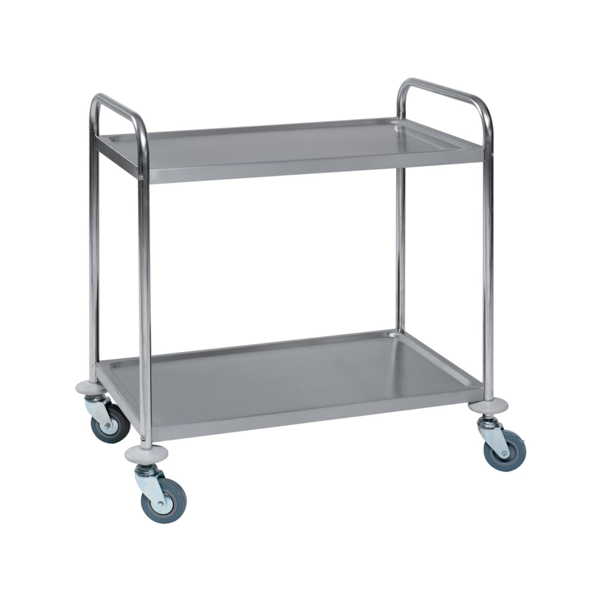 Format 4332163880479 – Tischwagen m. 2 Ladefl. 790 x 500. Edelstahl