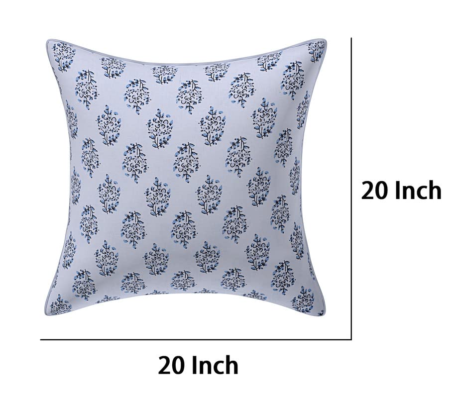 Image of Texstylers Pure Cotton Reversible Jaipuri Print 20x20 Inch Cushion Covers,05