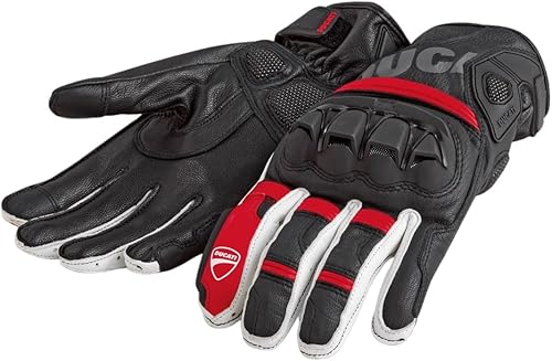 Ducati Sport C4 - Guantes de Tela-Cuero (NegroRojoBlanco) 98107719 disponible en Yaxa Peru
