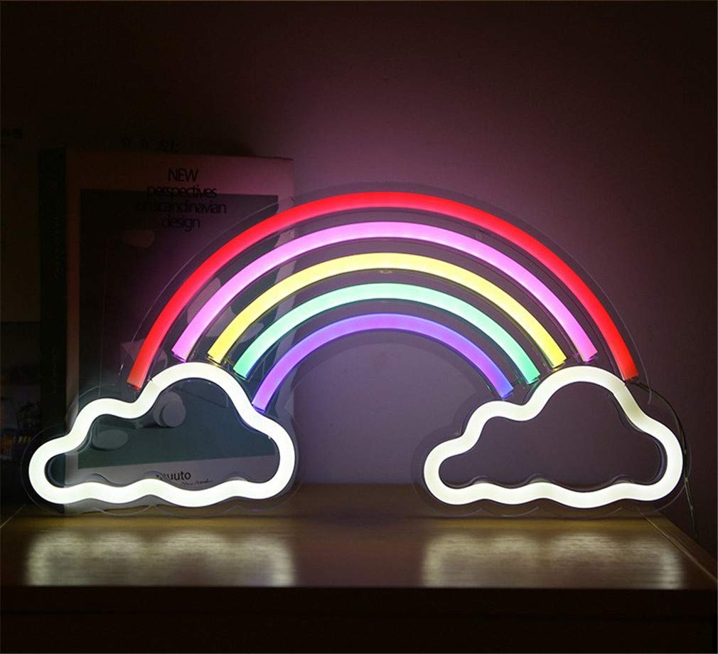 Ulalaza Neon Light Sign LED Rainbow Night Lights USB Operated Decorative Marquee Sign Bar Pub Store Club Garage Home Party Decor — image 1
