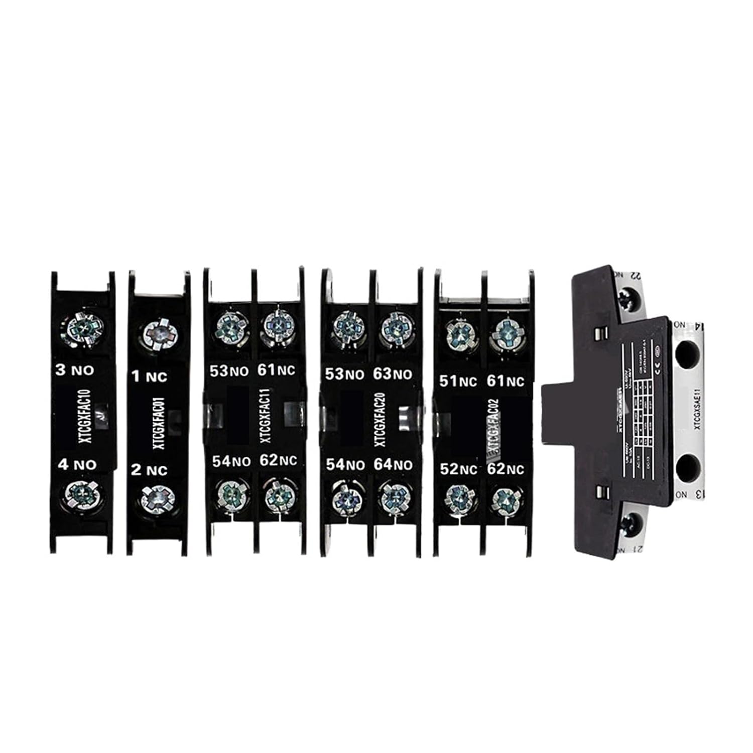 Auxiliary Contact top-Mounted XTCGXFAC11 (02 20 10 01) Side-Mounted XTCGXSAE11(XTCGXSAE11 Side Mounted one Open and one Closed)