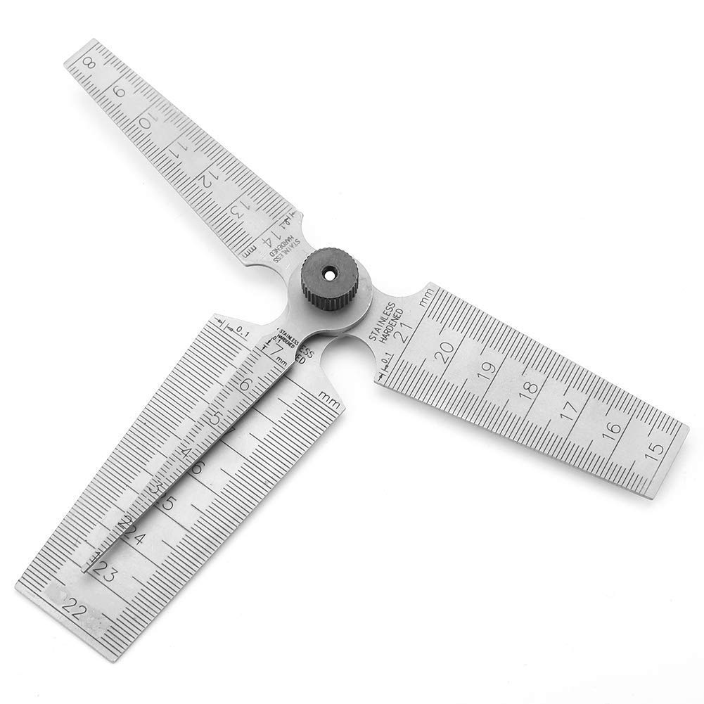 Calibro Saldatura 1 Set Strumento di Ispezione Fori per Spessimetro Conici per Saldatura Conica in Acciaio Inossidabile 1~7 mm, 8~14 mm Diversi Calibri
