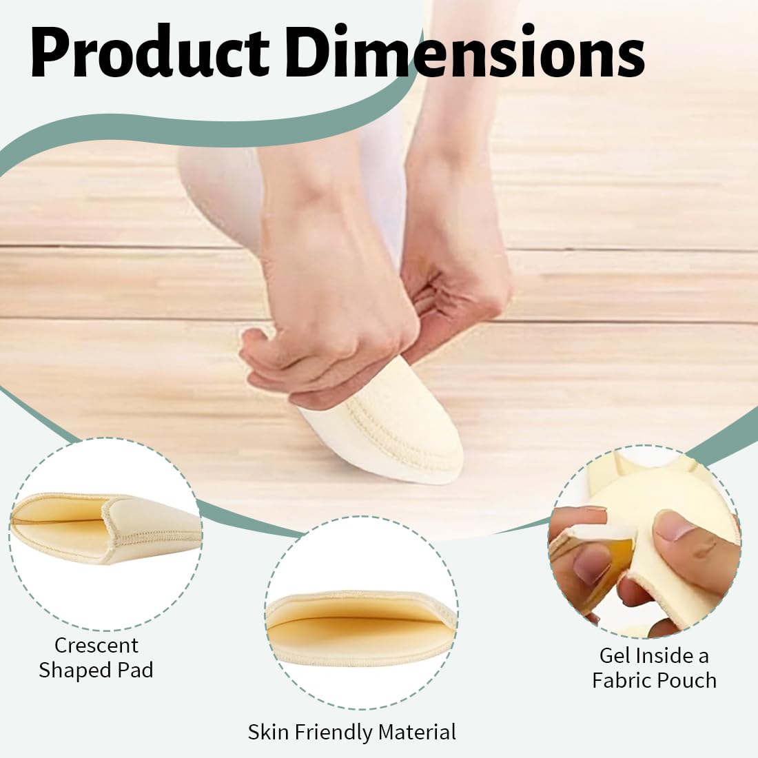 2 Pares Protector de Dedos para Ballet - Almohadillas para Zapatos de Punta, Suaves & Antirrozaduras, Talla 33-36, Ideal para Mujeres & Bailarinas