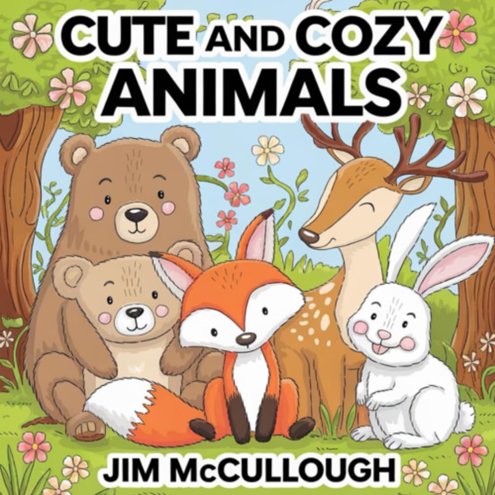 cute and cozy animals: Coloring Book for Kids Aged 2-10: Tea Party Animals