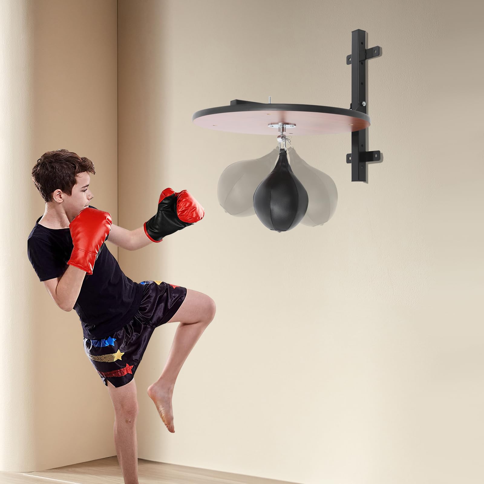 Speedball - Kit de boxe - Hauteur réglable - Montage mural - Pour la boxe, la rapidité et l'entraînement de réaction