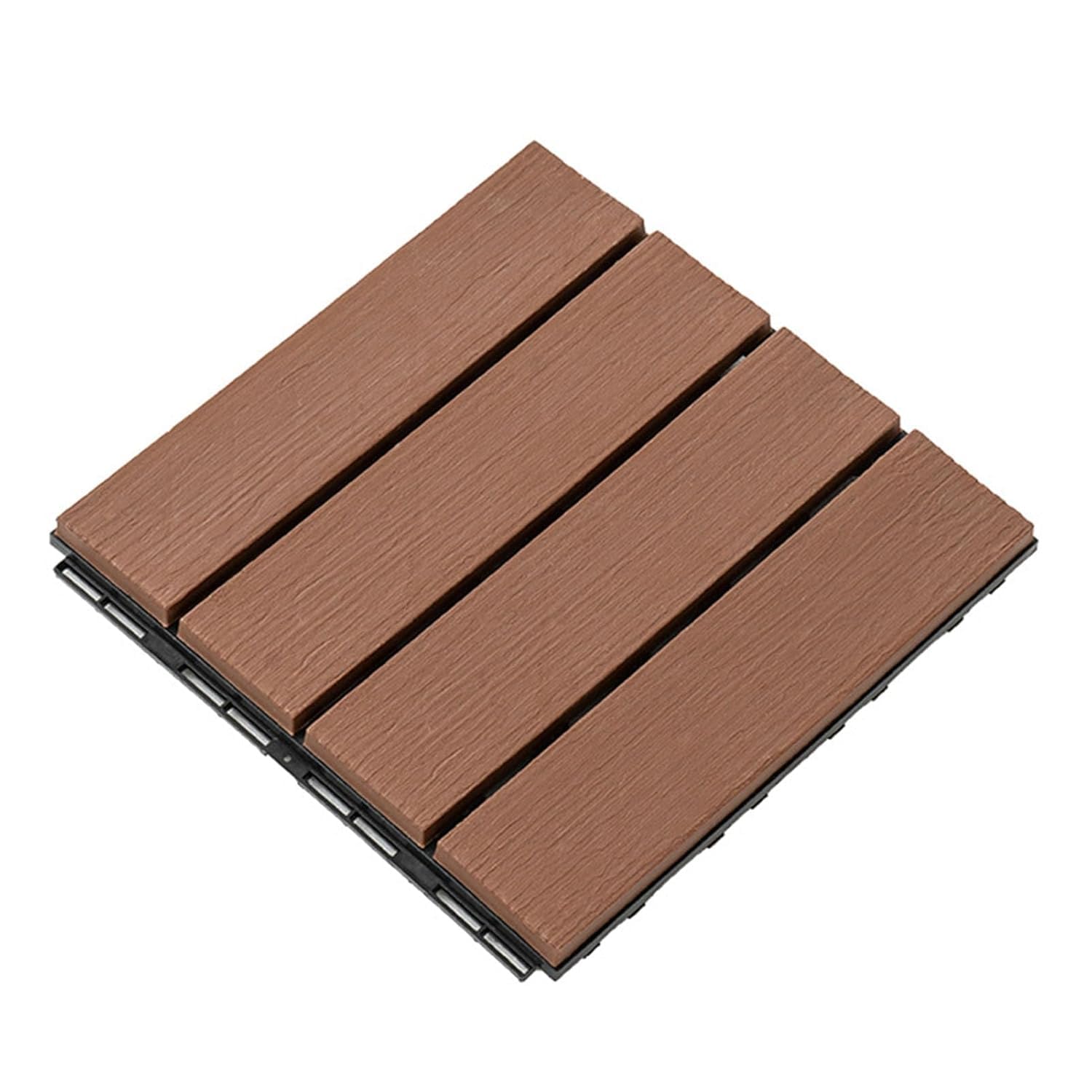 Płytki i deski tarasowe z kompozytu, Drewniane płytki tarasowe blokujące drewno kawowe 9/18 szt(Coffee,9 Pcs)