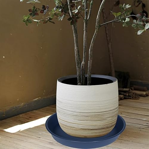 Miniatura 9 de Paquete de 6 bandejas de platillos para plantas, 4, 5, 6, 8, 10, 12, 13, 15, 17, 19 pulgadas, bandejas de plástico resistente para interiores,