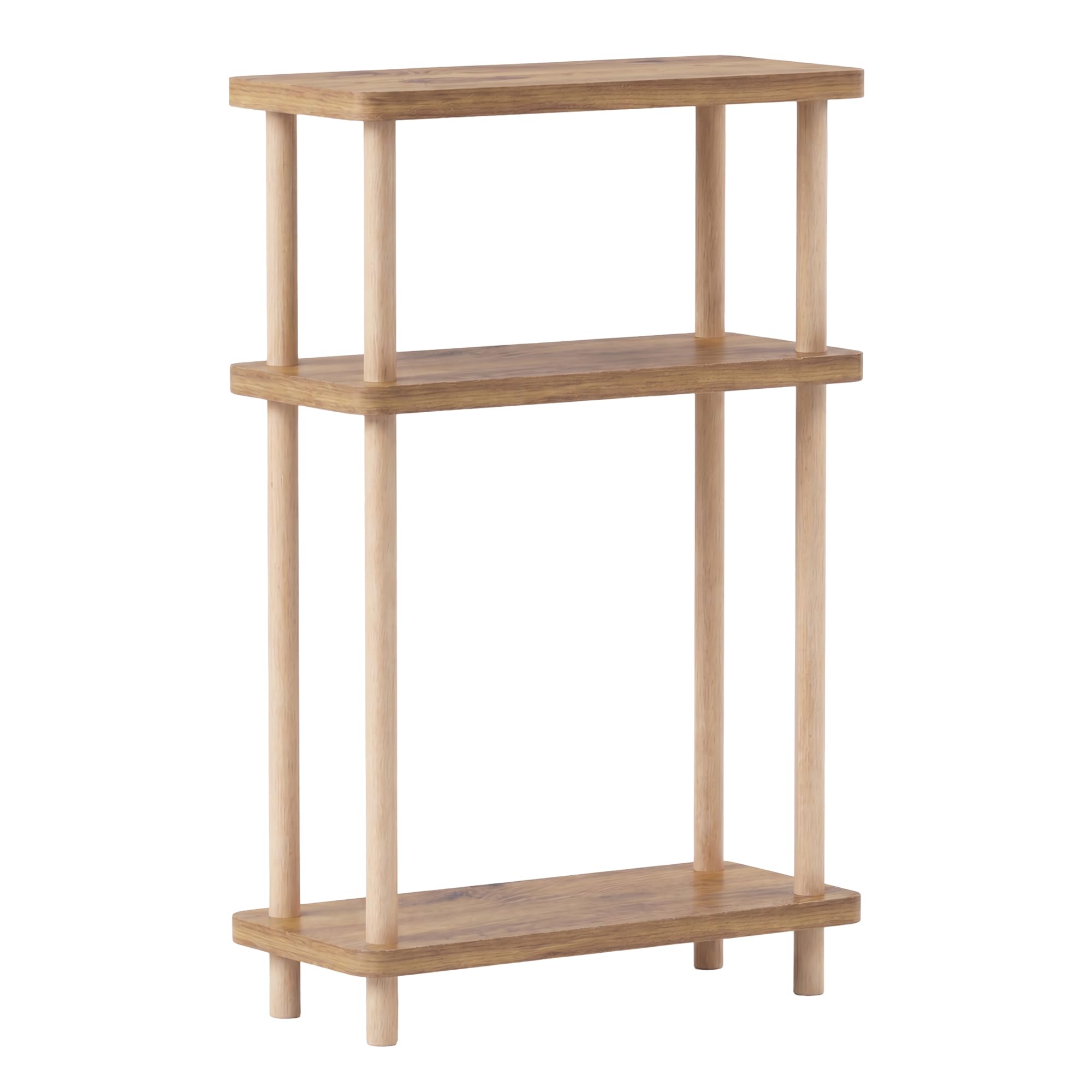 [en.casa] Scaffale da Terra a 3 Ripiani Effetto Legno 62x40x18 cm