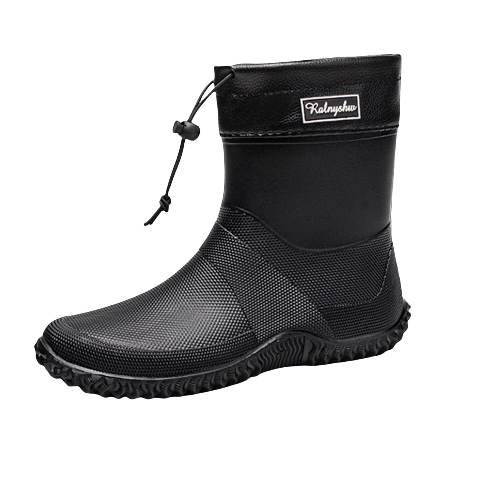 Bottes en caoutchouc pour hommes et femmes Bottes de pluie courtes en plastique Chaussures de pluie imperméables Slip On Bottes de jardin tendance pour homme Chaussures de jardin confortables pour la
