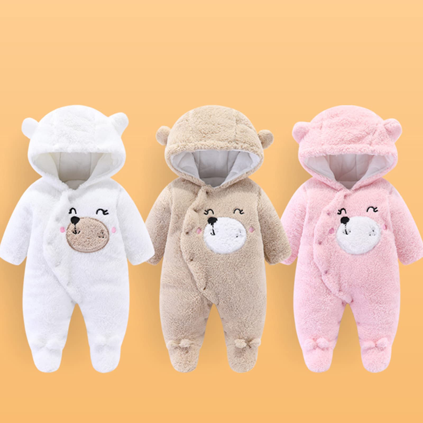 Vetement Bebe Garcon/Fille Naissance Combinaisons Manteau A Capuche Hiver Chaud Vetements Bebe Garcon 0-18 Mois Blousons Bebe