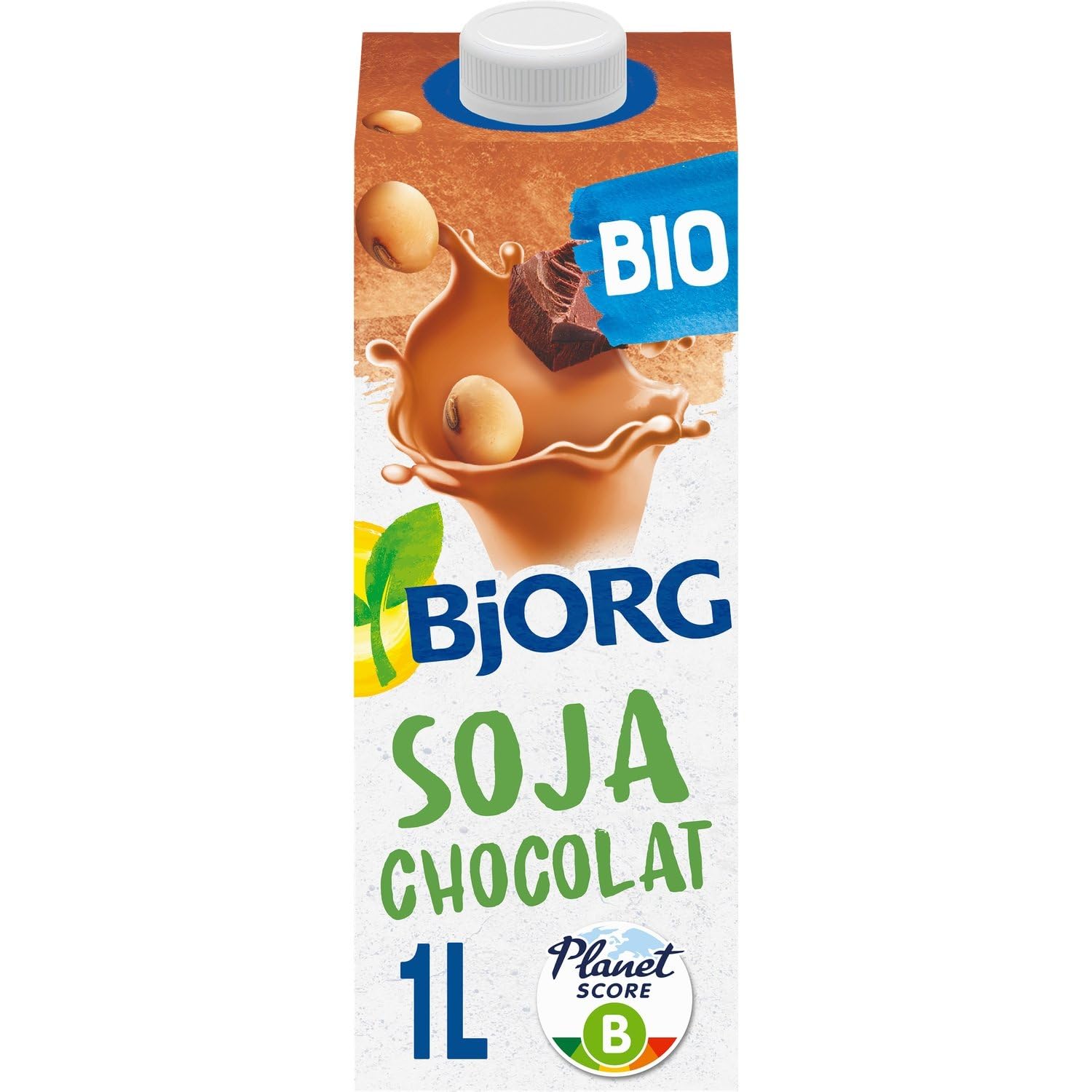 BJORG – Boisson Végétale Bio au Soja Saveur Chocolat, Texture Onctueuse et Riche (1 L) - Le Lot De 4