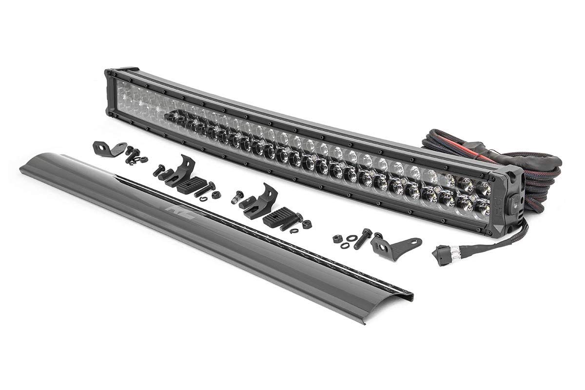 Rough Country 30" Black Series Curved Dual Row DRL CREE LED Light Bar - 72930BD