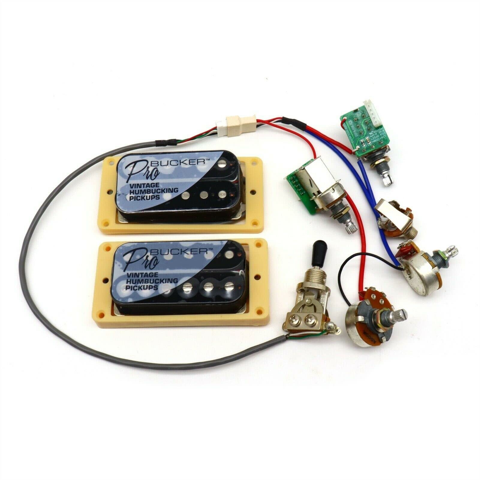 pastilla de guitarra eléctrica Cuello De Guitarra Y Puente Humbucker Pickups Con Arnés De Cableado Profesional guitarra eléctrica pastillas