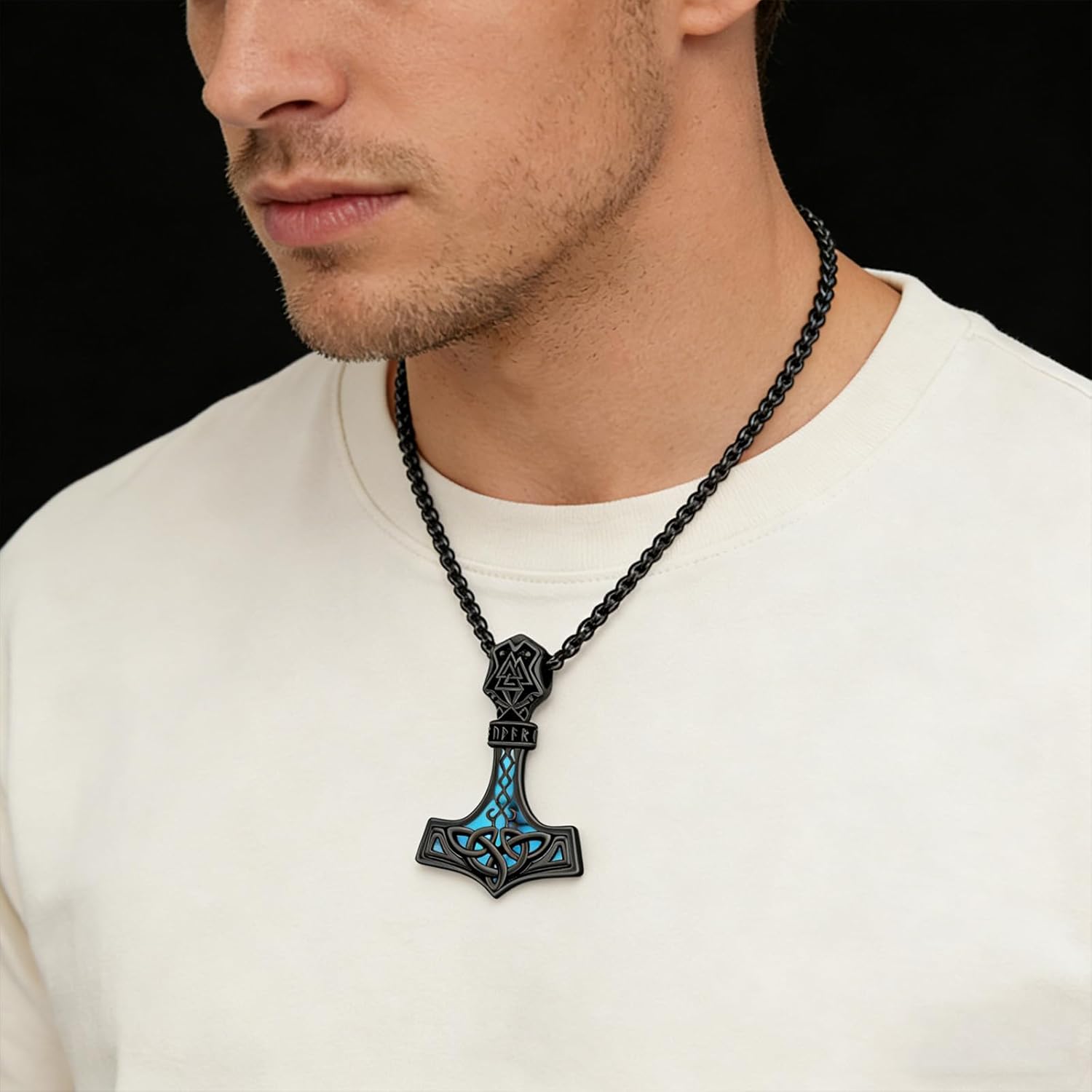 Viking Necklace for Men 925 Sterling Silver Mjolnir/Yggdrasil/Wolf/Deer/Raven/Dragon Pendant Necklace Viking Jewelry Norse Mythology Gifts for Women
