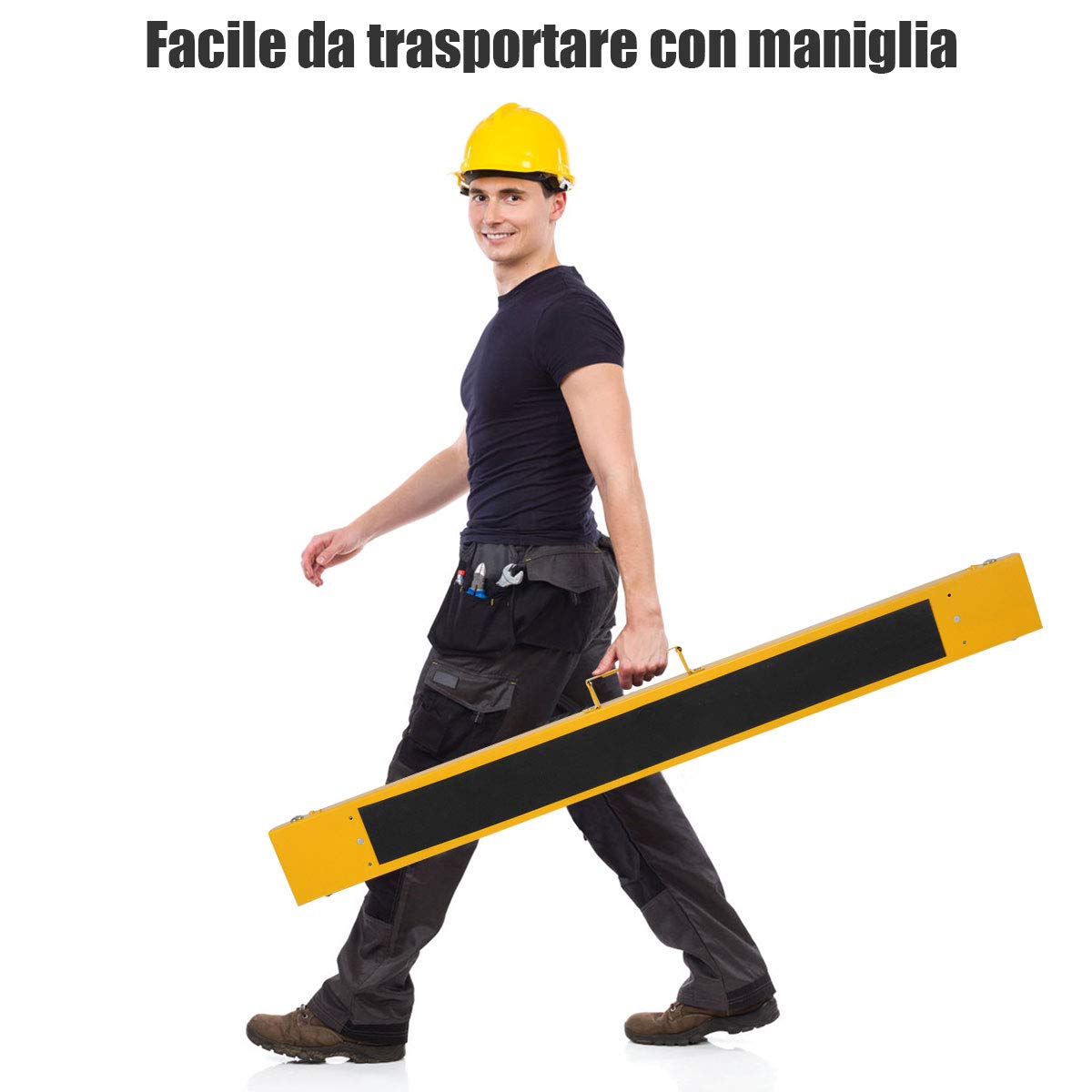 GYMAX Coppia Cavalletti per Segare, Carico 275 kg, Trespoli Pieghevole, Telaio in Metallo, Stabile, Portatile e Leggero, Set di 2 Cavalletti da Lavoro (1)