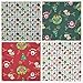 iNee Christmas Fat Quarters Fabric Bundles, 100% Cotton Quilting Sewing Fabric, 18 x22 inches