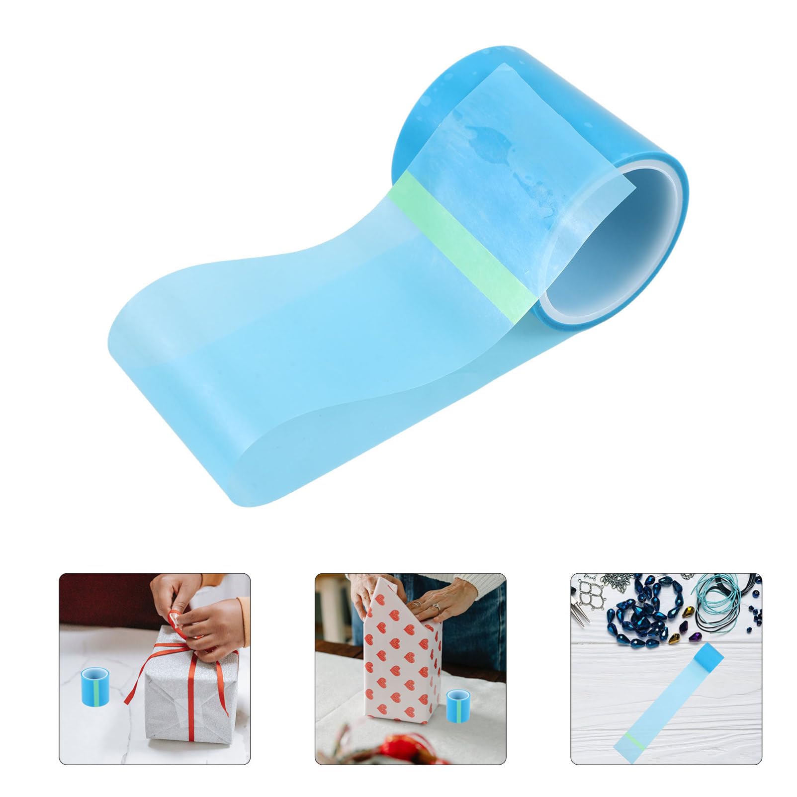 Cinta Adhesiva Epoxi para Hacer Tú Mismo, 2 Rollos Azul, Material Adhesivo para Manualidades y Joyería, Protege Superficies y Evita Fugas de Pegamento