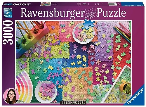Ravensburger 17471 Karen Puzzles YouTube Jigsaw Adults and Kids Age 12 Years Up-3000 Piece, Black,48" x 32" when completed