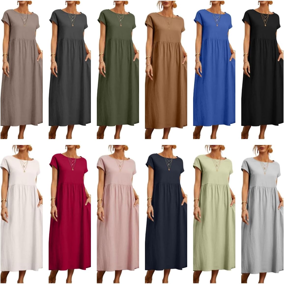 Boho Maxi Dress Floral Cap Sleeve High Waist Smocked Flowy Casual Church Summer Long Womens Tshirt Dress - Image 3