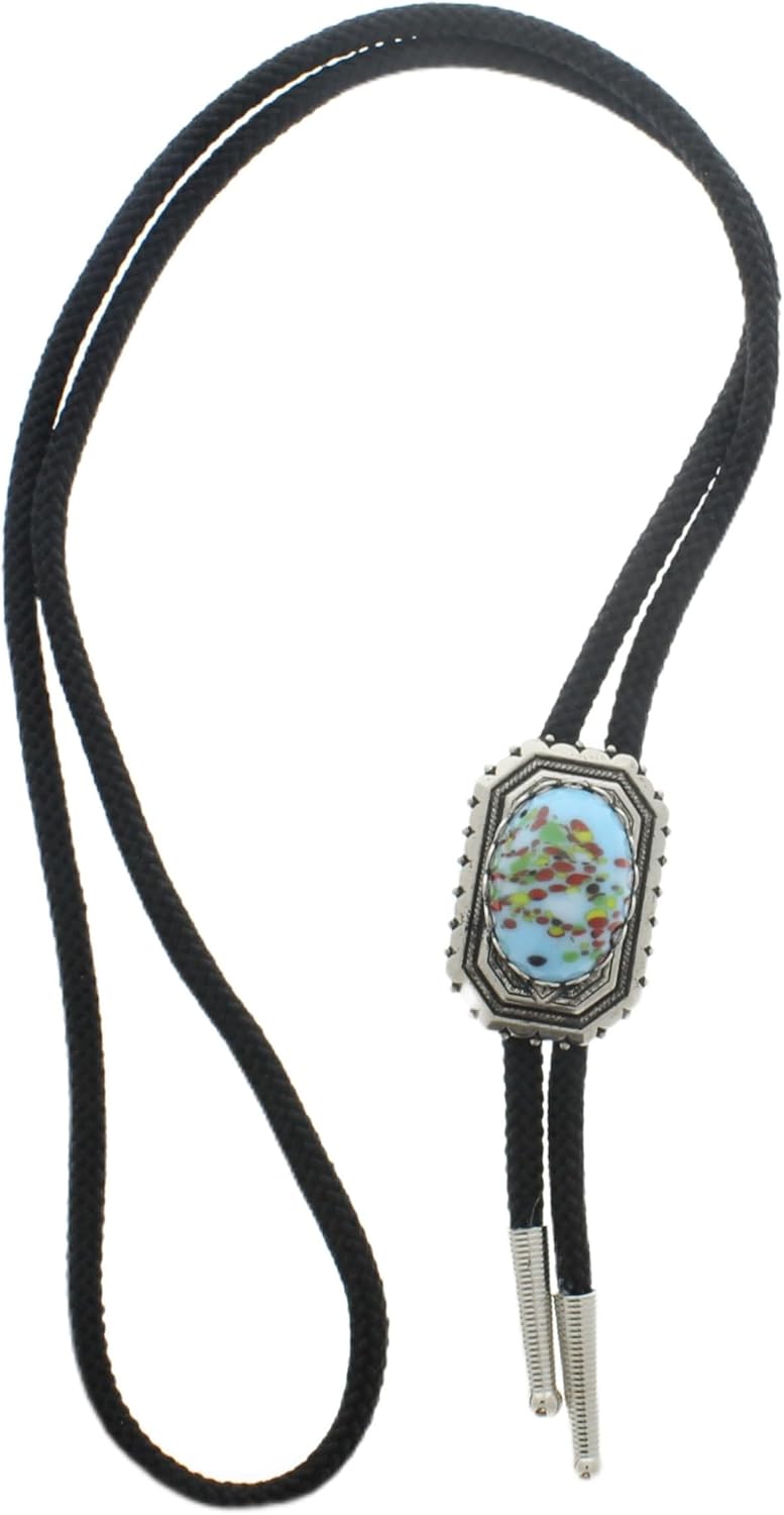 Bolo Tie Necklace - Western Bolo Tie for Men and Women - Nylon Fabric Bolo Tie