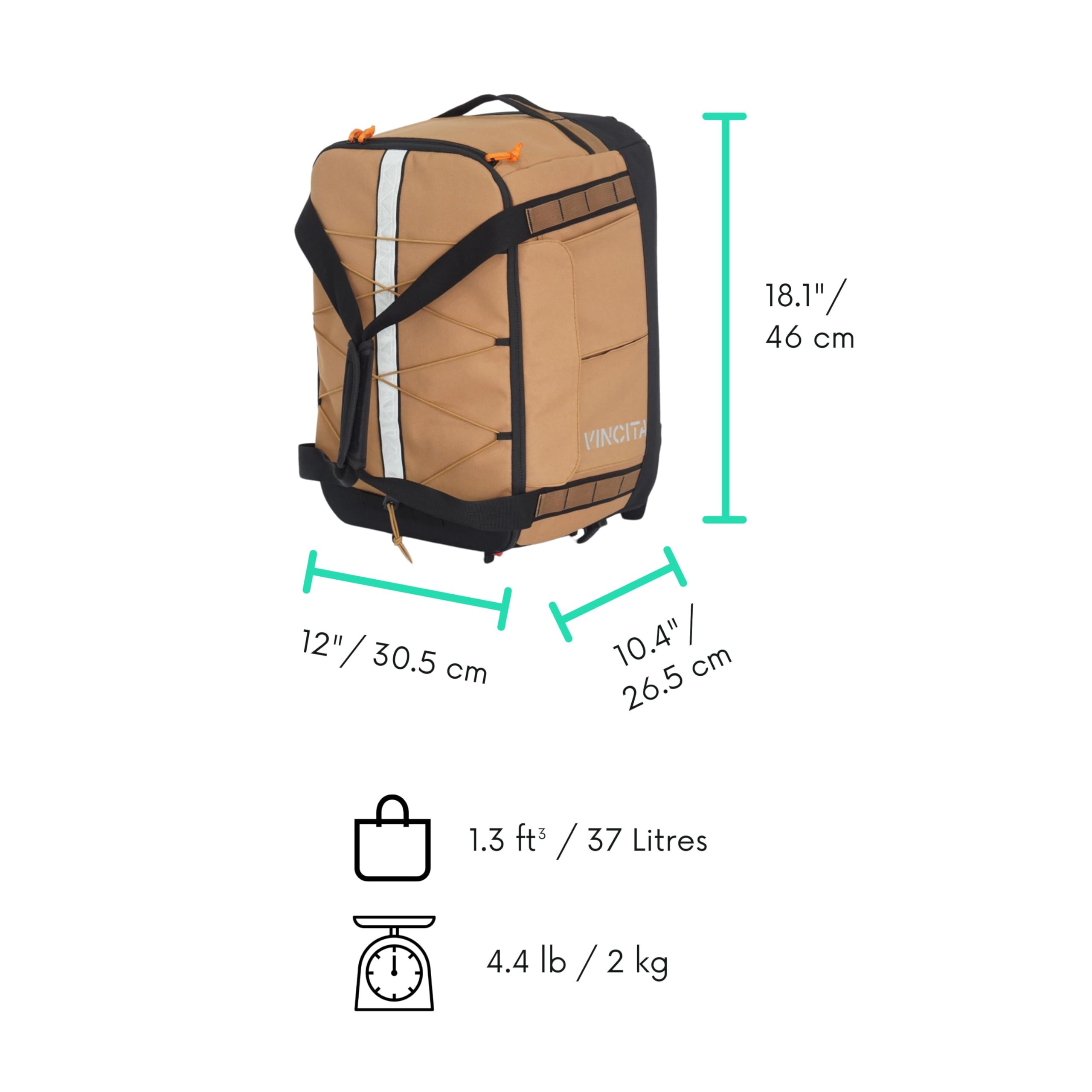 Vincita Voyage BDR Bolsa para bicicleta plegable – Mochila, Duffle, Bolsa portaequipajes Combo con KLICKfix UniKlip 2.0 37L, resistente al agua, azul, 37 Liter, Exterior, moderno