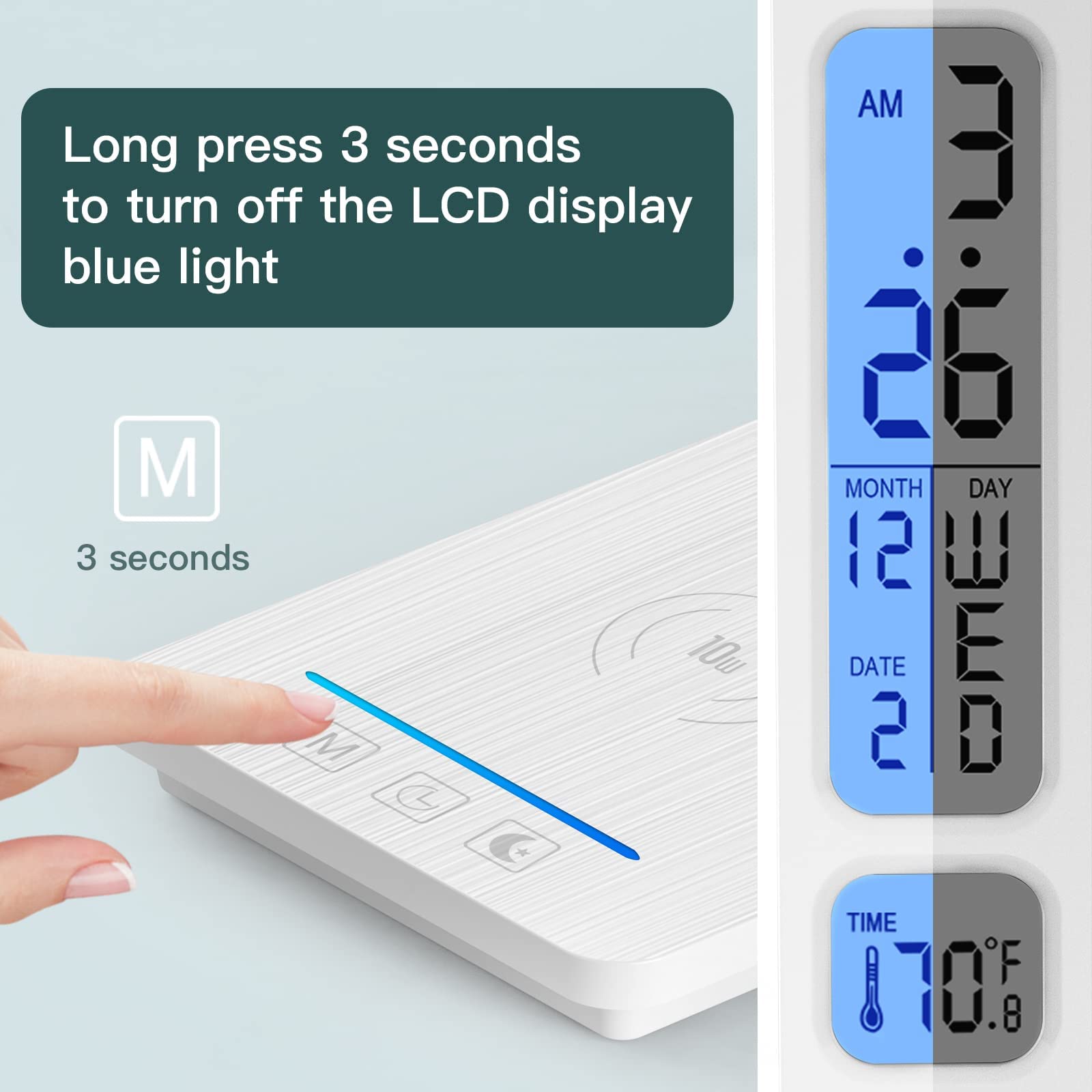 LAOPAO Lámpara de escritorio LED con cargador inalámbrico