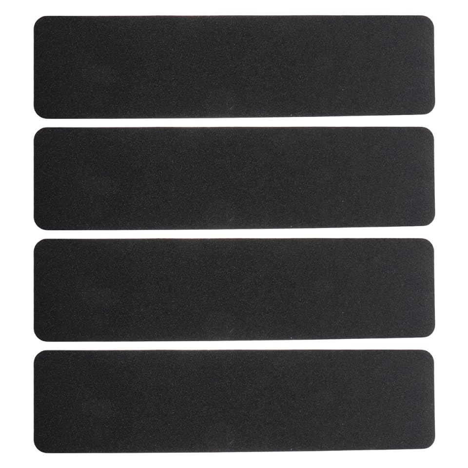 DIYEAH 4Pcs Outdoor Anti-Slip Stair Treads Tape 30X6In Pvc Waterproof Abrasive Grip Strips for Wood Tile Concrete Steps Indoor & Outdoor Safety