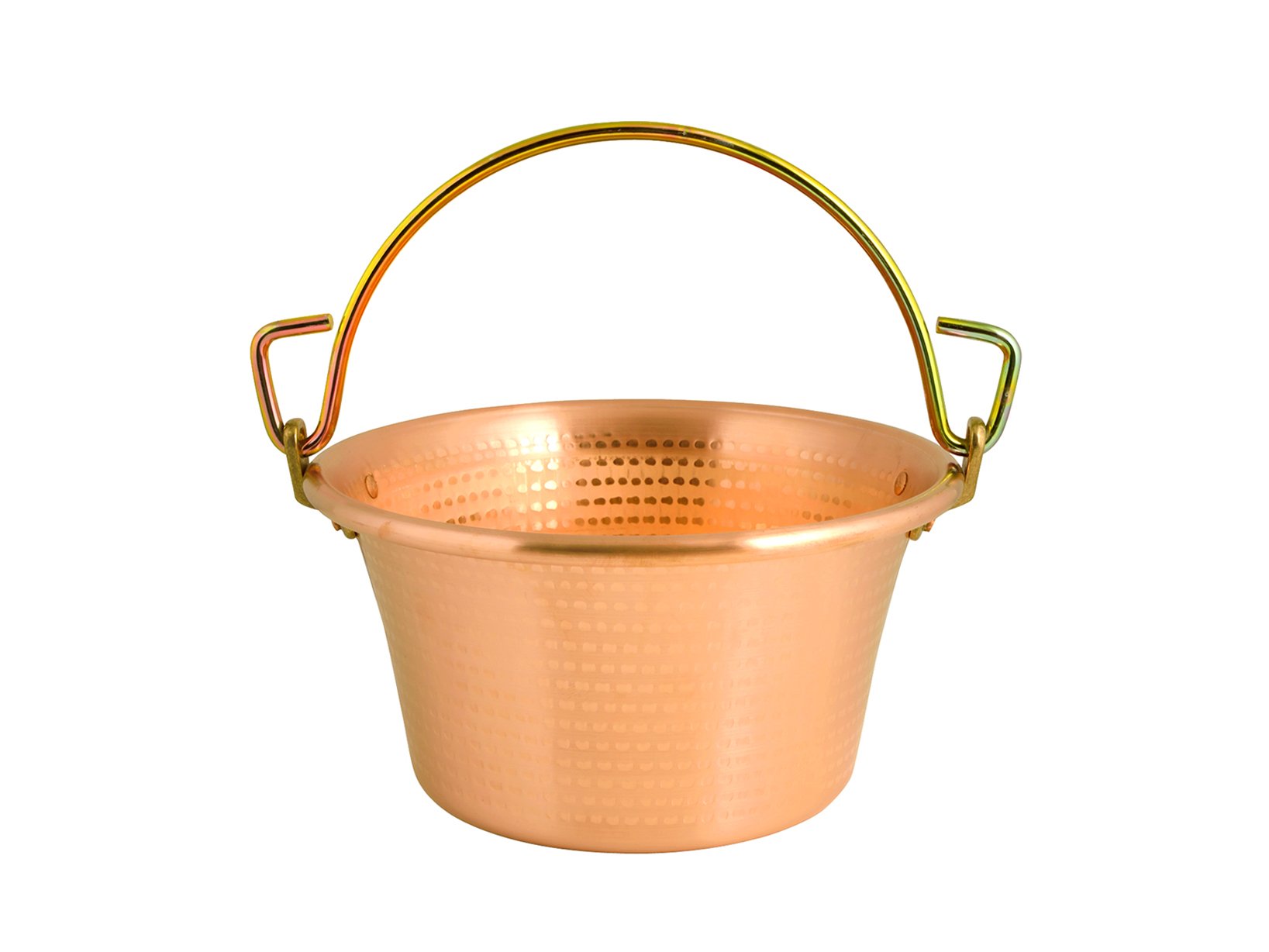 Paiolo in Rame Marca Lar con Manico Ad Arco D. 22 Cm Pentola Polenta