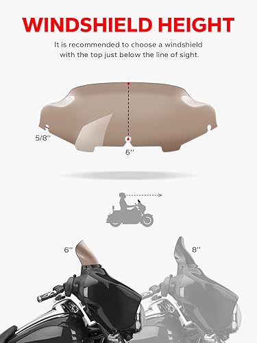 Miniatura 15 de Parabrisas de 6 pulgadas, negro(Black 6")