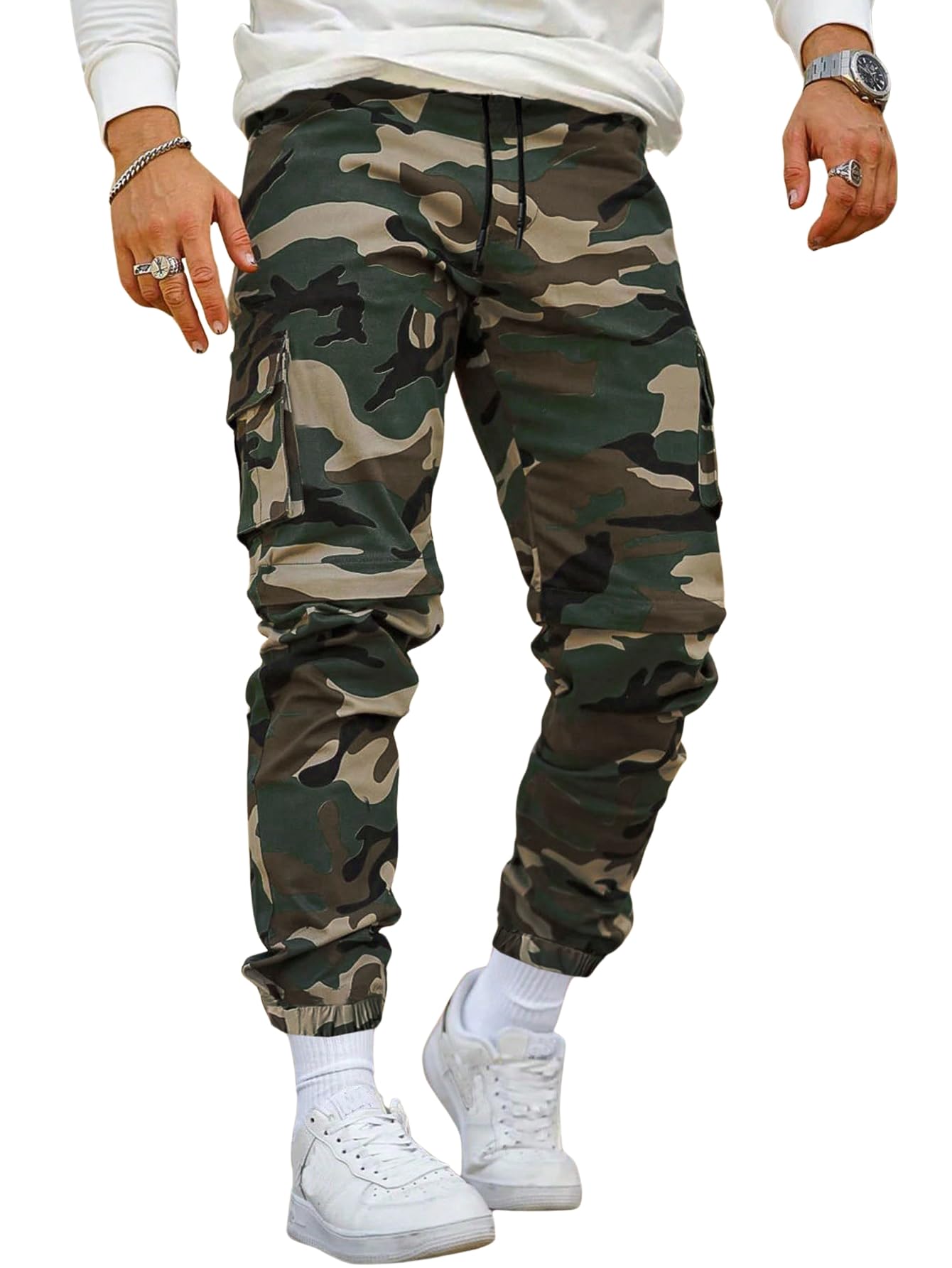 tagdo Men's Camouflage Cargo Jogger Pants (2045)-picture-31