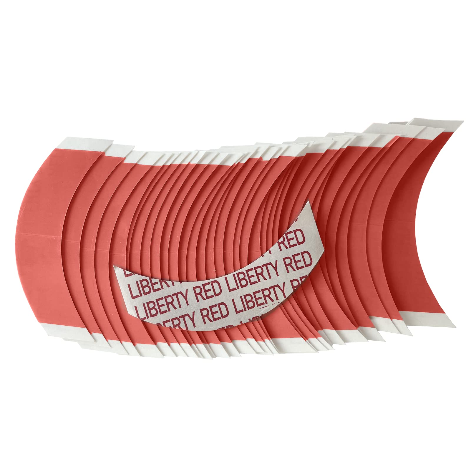 Liberty Red Hairpiece Wig Tape | Made in USA | 36 CC Curve Strips | Double Sided Adhesive Tape for Toupee Lace Front Wig Strong Hold Waterproof Contours