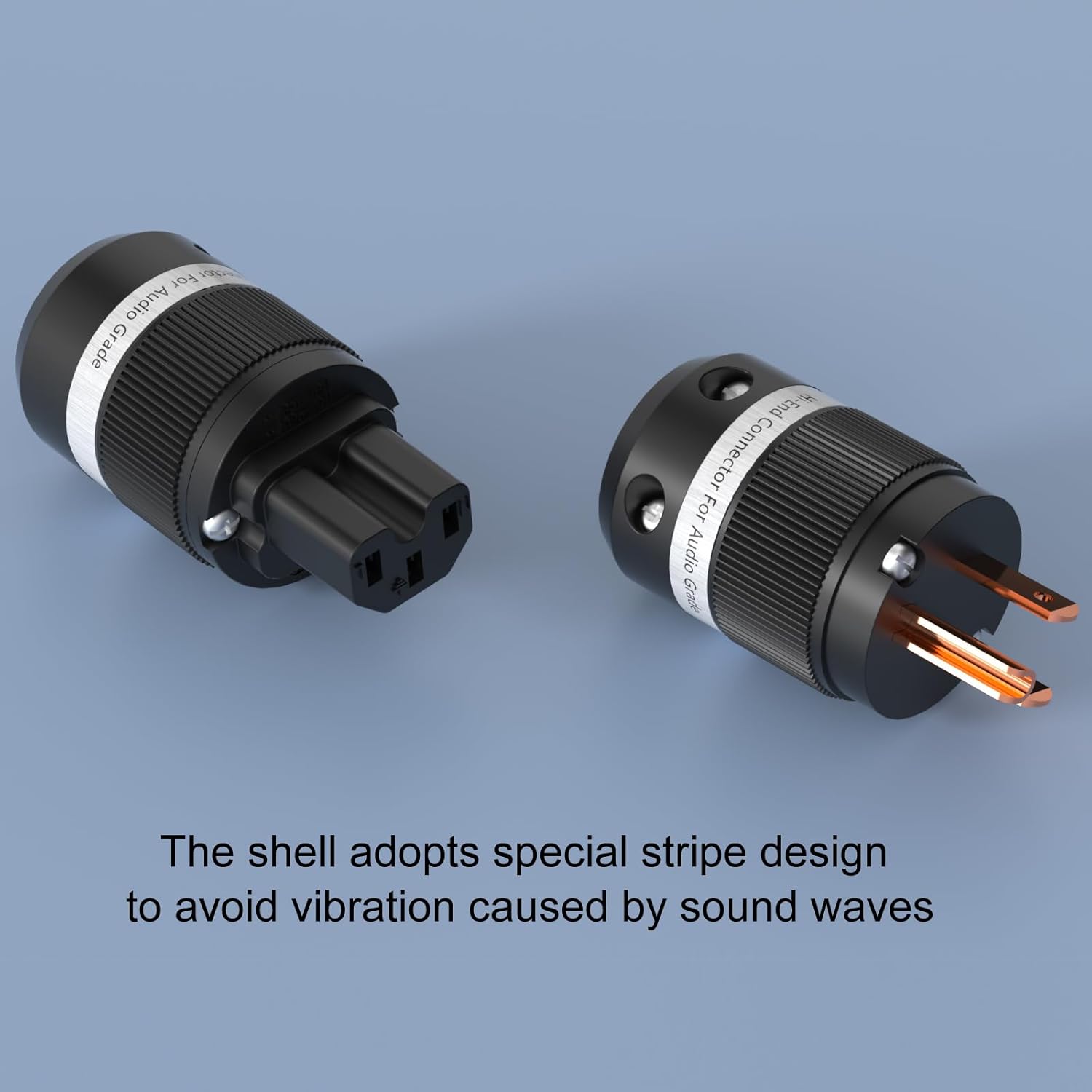 Monosaudio HiFi Power Connector - Pure Copper 15A/125V 10A/250V IEC C13/C15 Audiophile Power Plug for Hi-end Audio