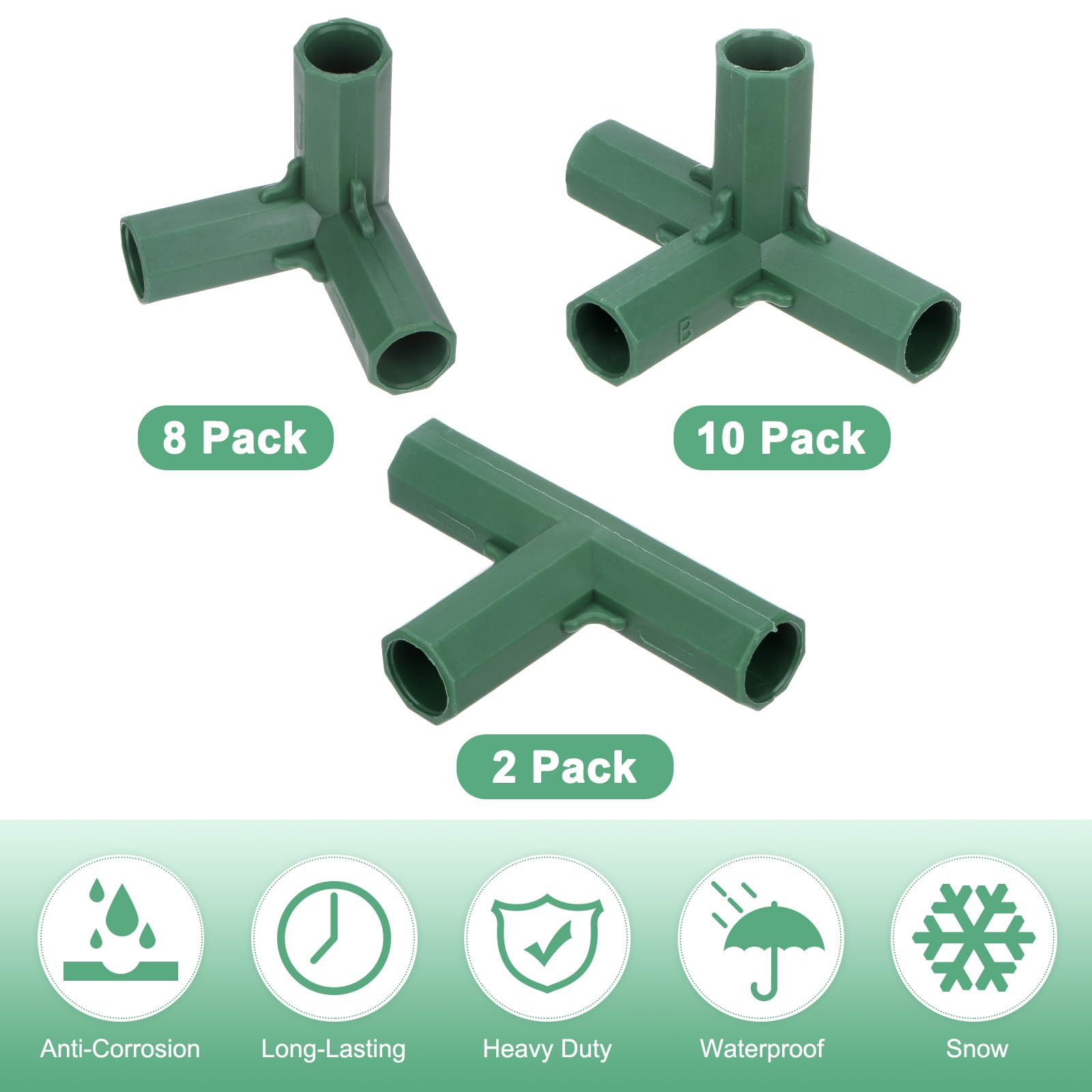 M METERXITY 20 Pcs 16mm Greenhouse Frame Building Connectors - Image 2