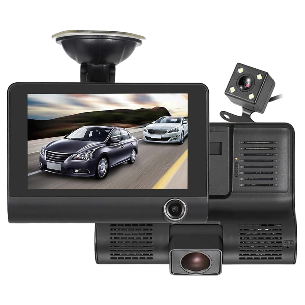 Drumstone (𝟏𝟓 𝐘𝐞𝐚𝐫𝐬 𝐖𝐚𝐫𝐫𝐚𝐧𝐭𝐲) 3 Channel Car Dash Camera 1080P Full HD with Front, Inside & Rear View – 360° Vehicle Security Recorder with G-Sensor & Loop Recording-image-19