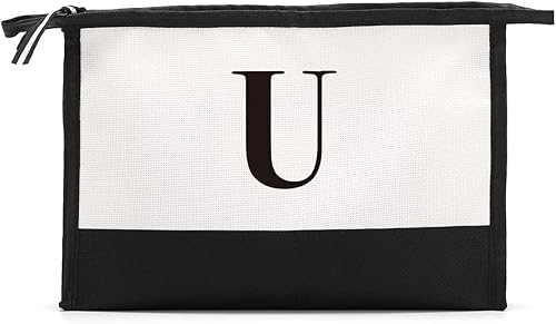 Vista 32 de Monogrammed for Women Initial bridesmaid gifts, Personalized monogram Monogram Cosmetic Bag,Travel Makeup Bag Suitable for Wedding weekend Beach