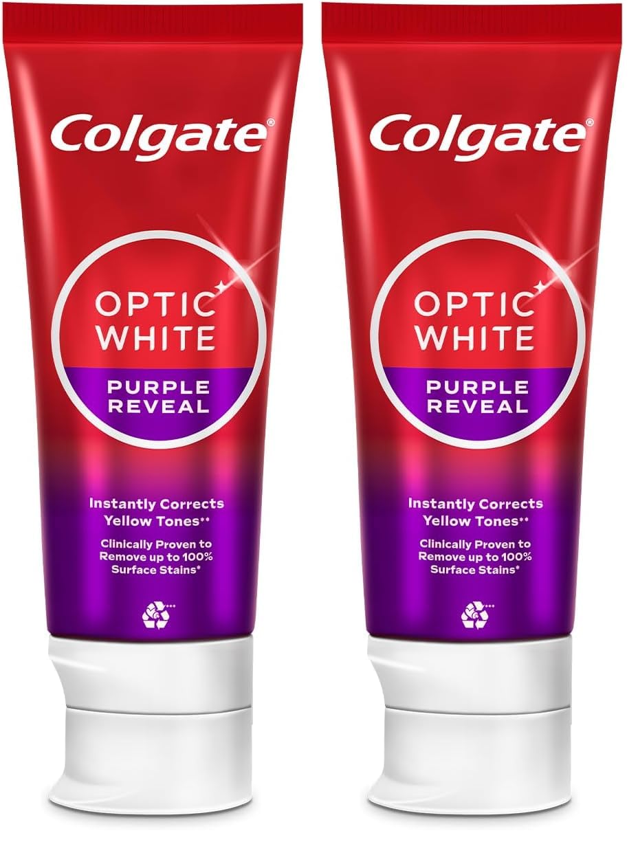 Colgate Optic White Purple Reveal 75 ml 2li paket