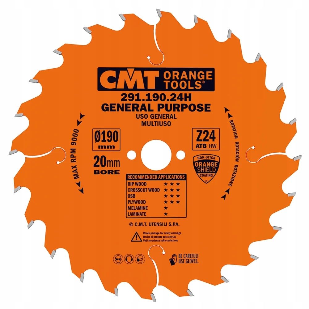 Cmt Orange Tools Orange Cmt Tools 291.190.24H Circular Saw 190 X 2.6 X 20 Z 24 Atb 20 Degrees