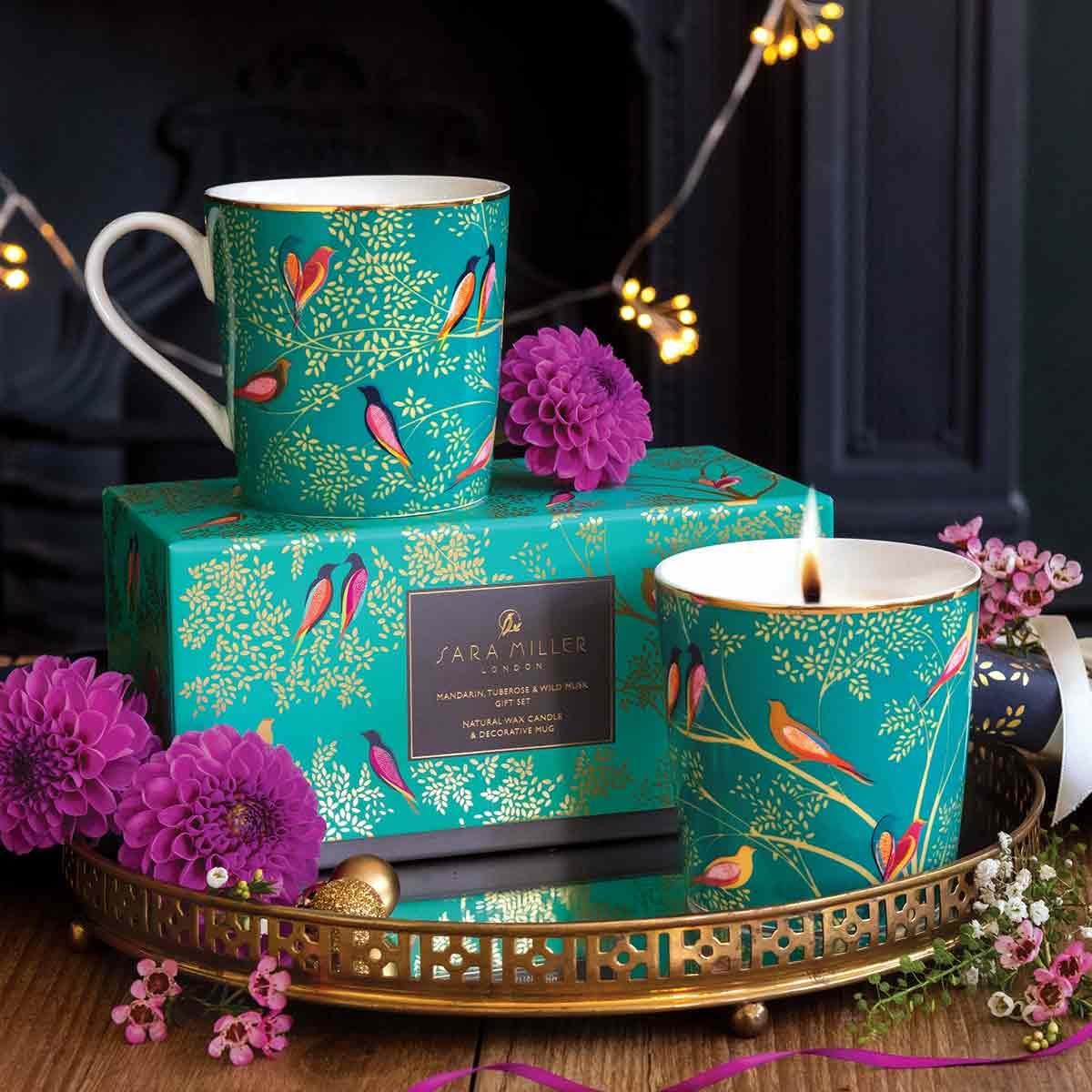 Sara Miller Chelsea Mug and Candle Gift Set