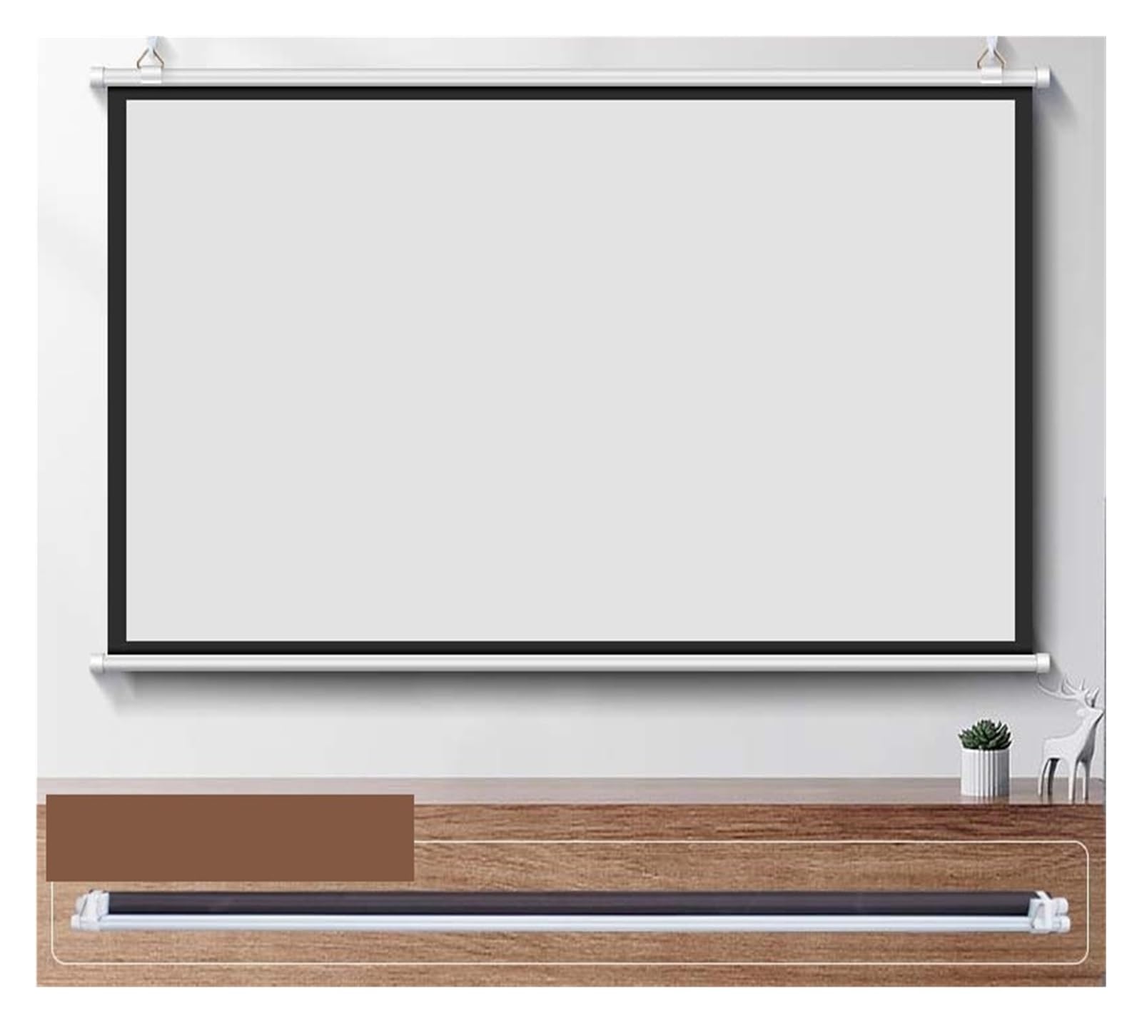 Pantalla de proyector portátil Thinyou Pantalla de proyector montada en la Pared 3D 60 Pulgadas, 72, 84, 100, 16:9, Compatible con 4K Utilizado for Cine casa Mo(Black Glass F 84inch)