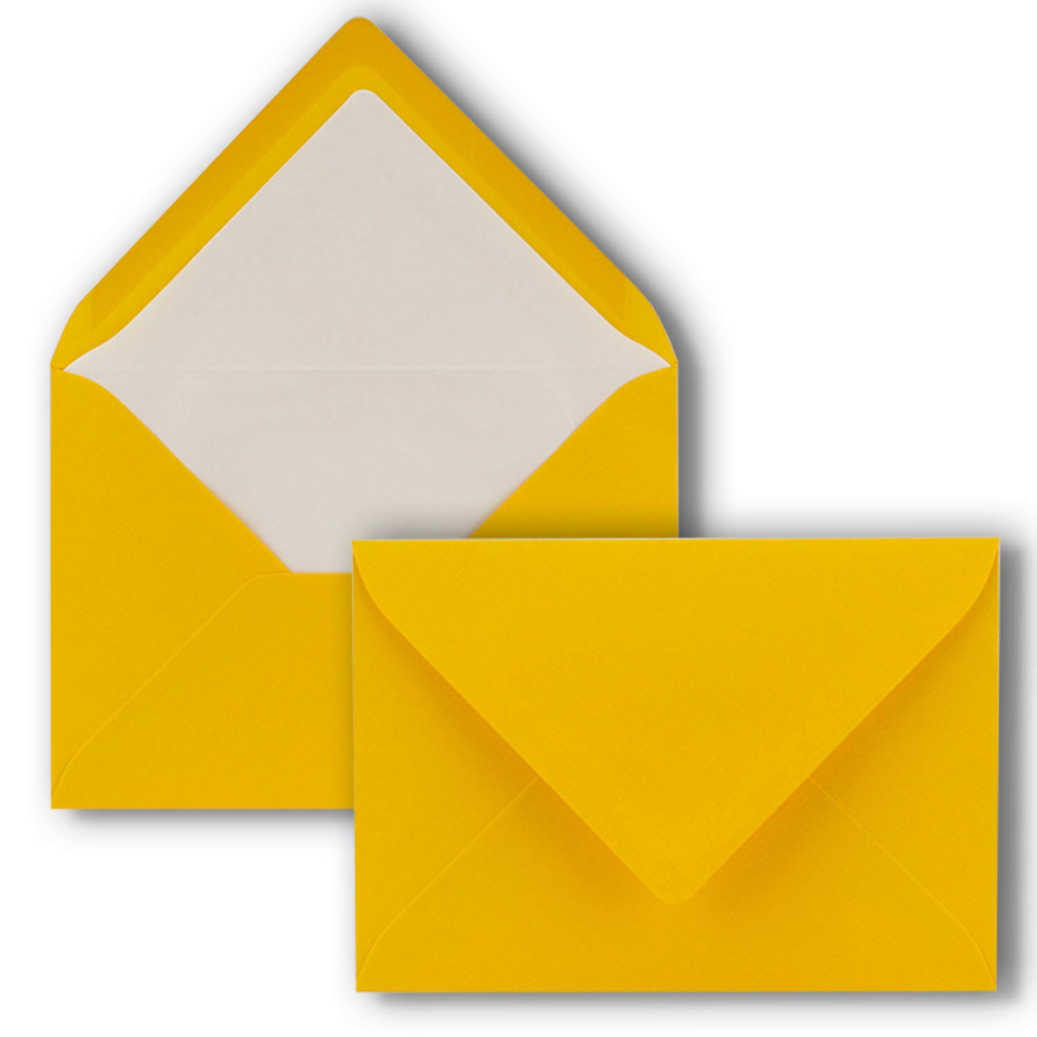 Lot de 100 enveloppes à lettres doublées, format B6, jaune, 12 x 17 cm, poids mouillé, papier vierge