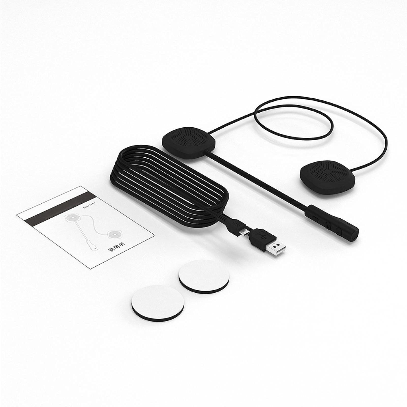 OUKENS Écouteur Bluetooth, MH04 5.0 Haut-parleurs Casque de Moto Mains Libres Casque Bluetooth stéréo Musique Appel écouteur