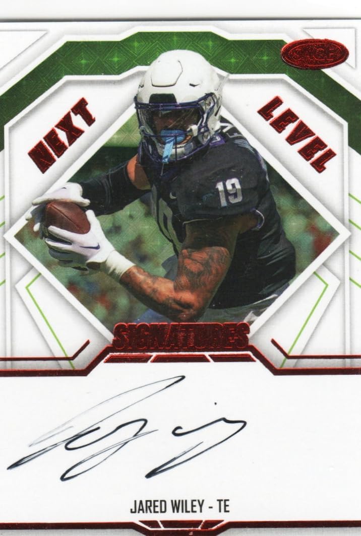 Jared Wiley Autographed Next Level Signatures Collectible Football Card - 2024 Sage Football Card #NLS-JW3